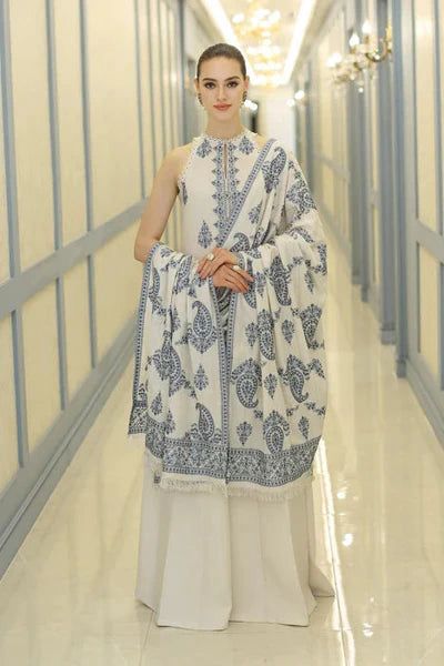 Bareeze Embroidered Dhanak Unstitched 3Piece D-001
