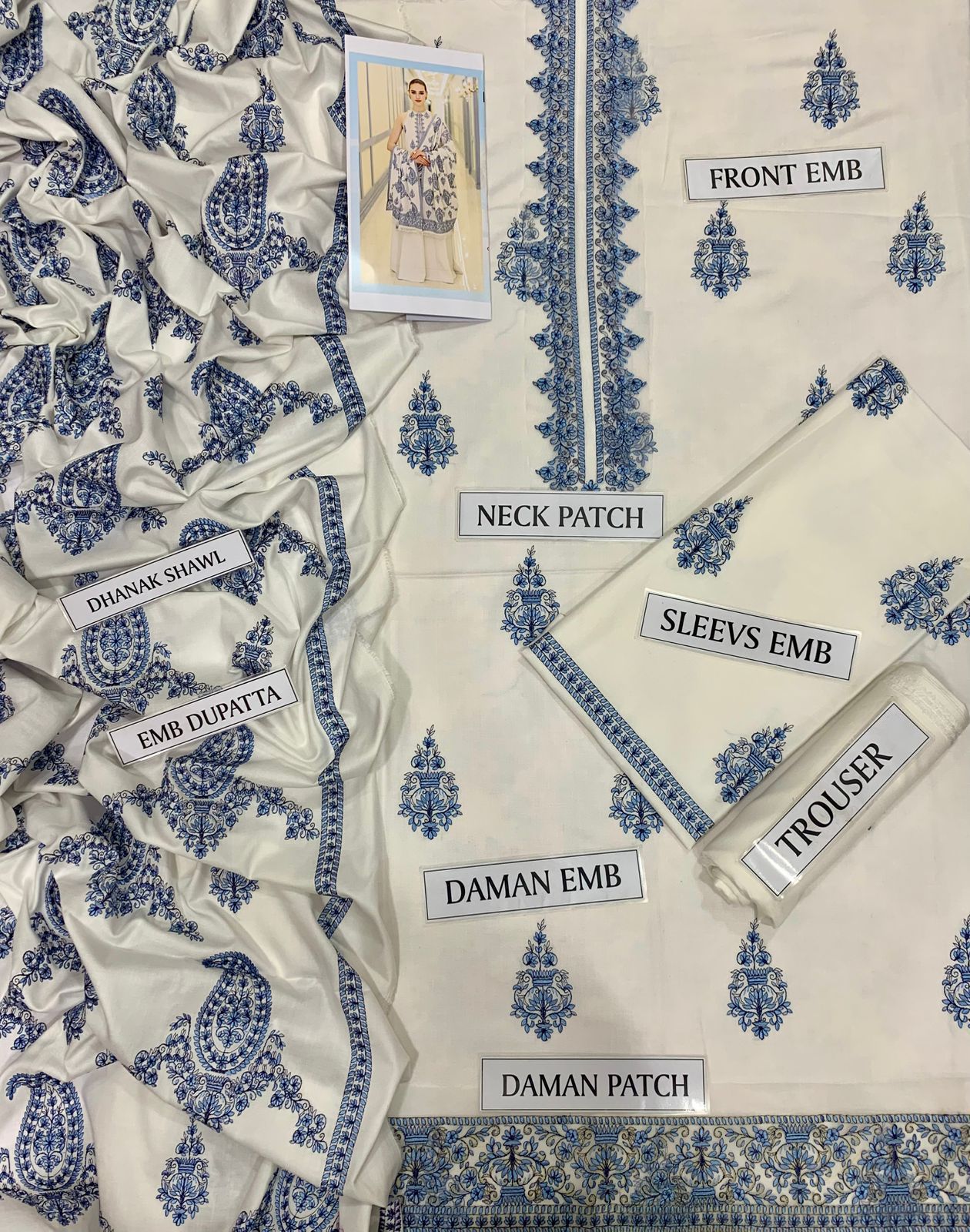 Bareeze Embroidered Dhanak Unstitched 3Piece D-001