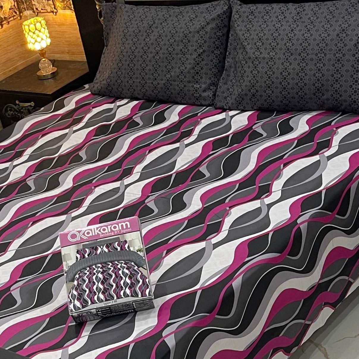 Al-Karam Premium Cotton Bed Sheet D-021