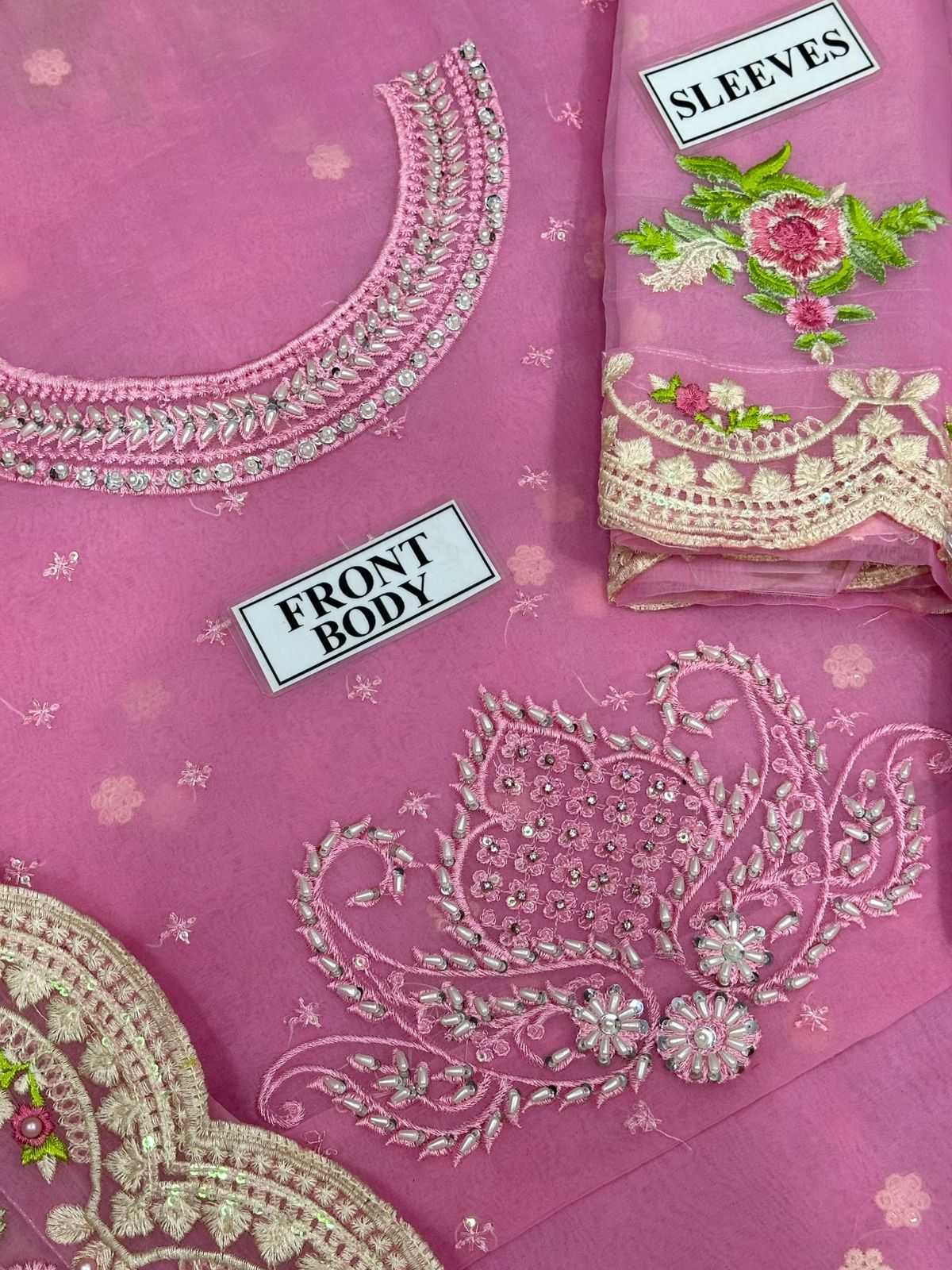 Maria B Exclusive Organza Saree D-001