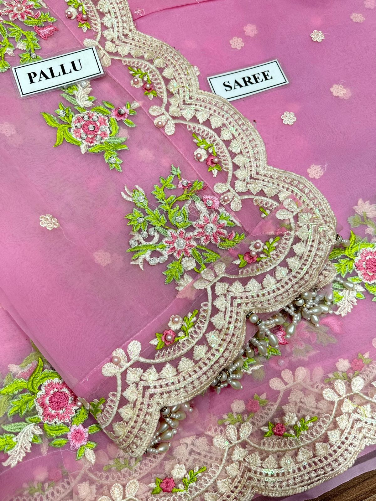 Maria B Exclusive Organza Saree D-001