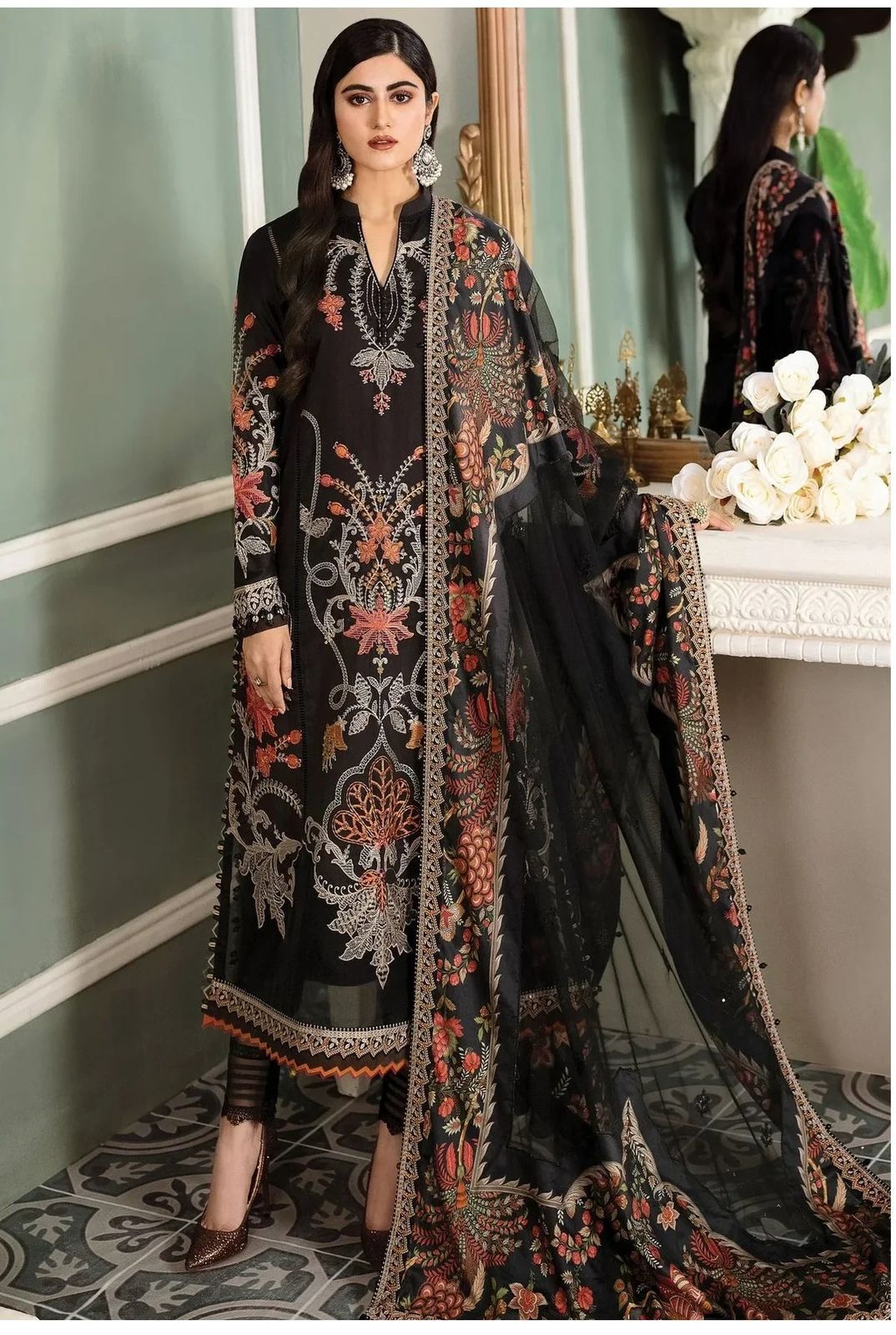 MARIA B Sateen Lawn Fully Embroidered