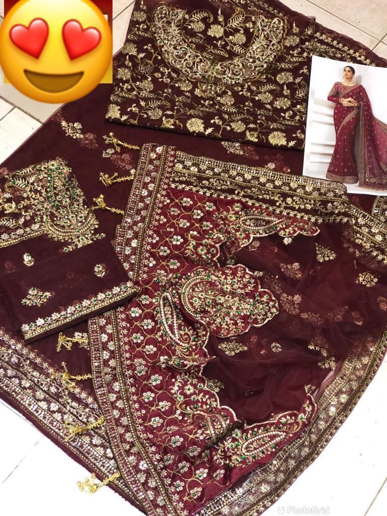 Maria B Saree Wedding 2025 – Premium Replica