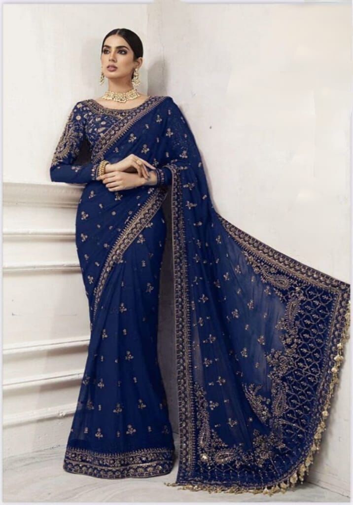 Maria B Saree Wedding 2025 – Premium Replica