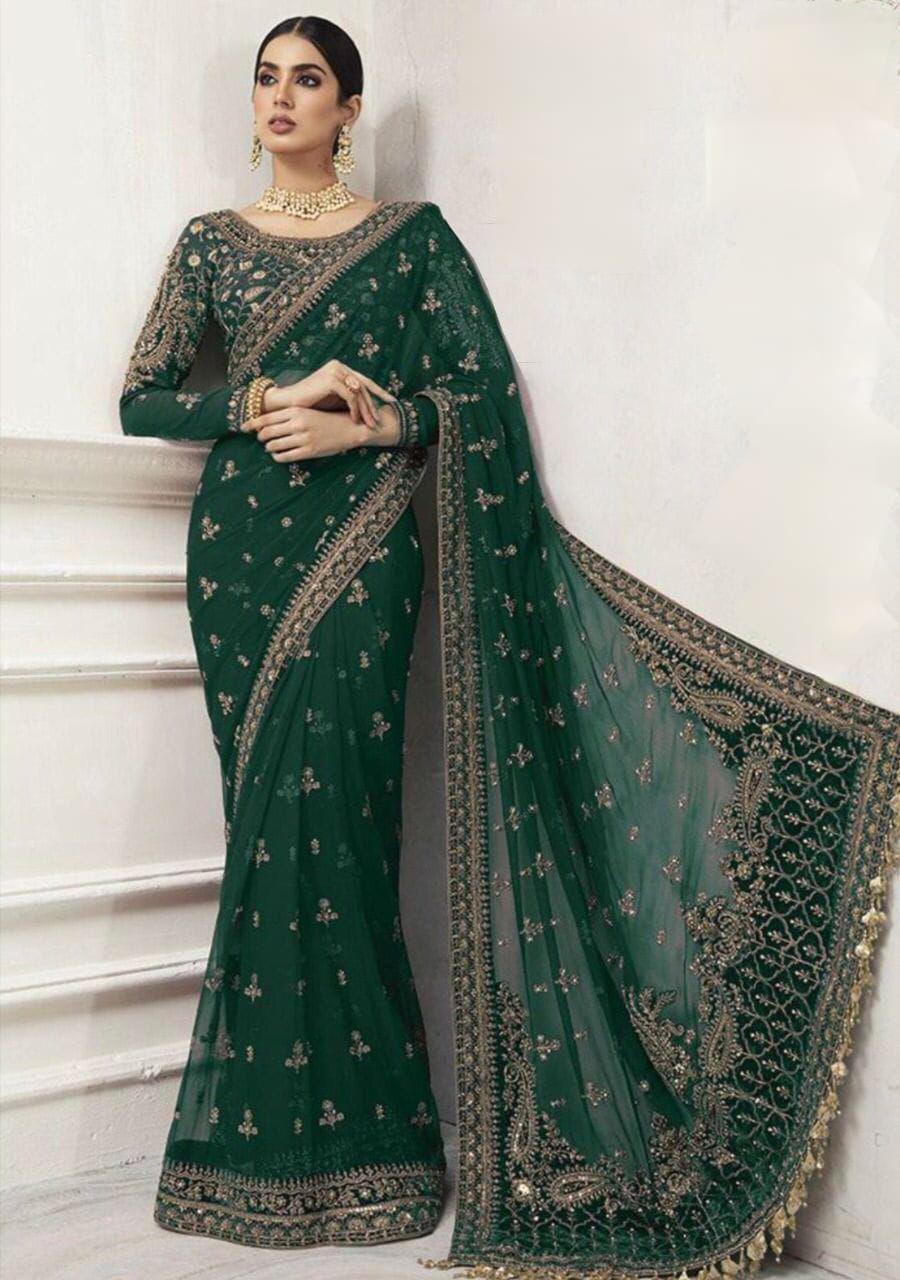 Maria B Saree Wedding 2025 – Premium Replica