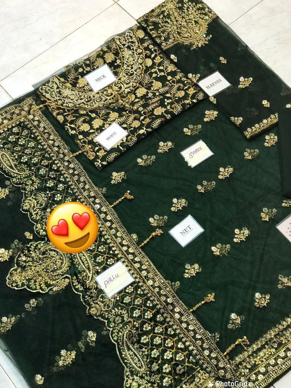 Maria B Saree Wedding 2025 – Premium Replica