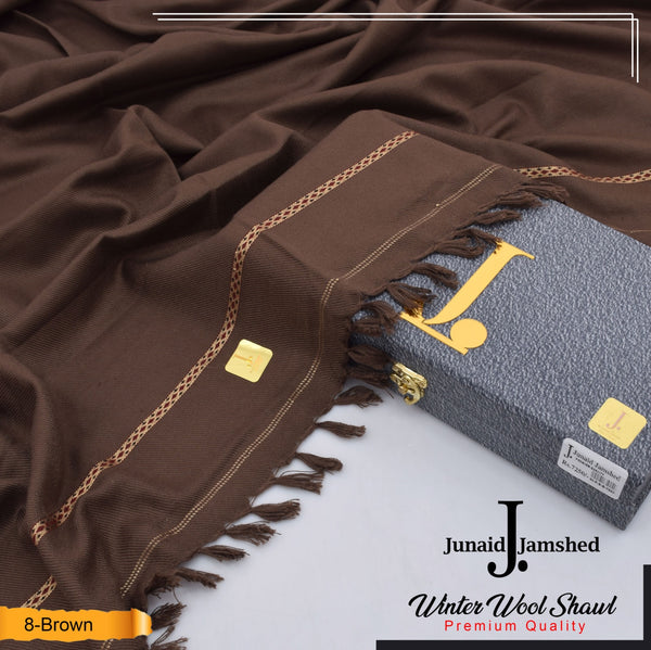 J. Men Premium Wool Shawl Brown D-002