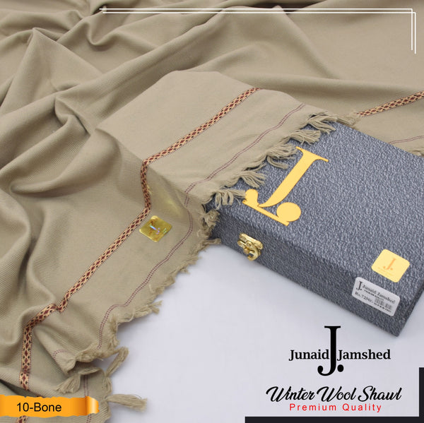 J. Men Premium Wool Shawl Cream D-005