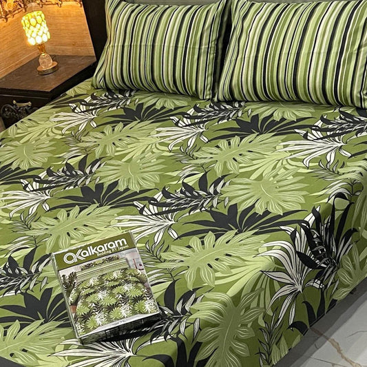 Al-Karam Premium Cotton Bed Sheet D-002